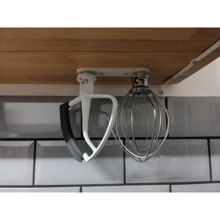 Support Double sous meuble, Mural pour Accessoires KitchenAid – Organisation Cuisine Optimisée