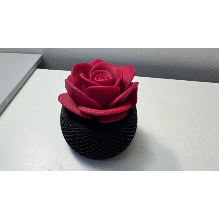 Boîte de Rangement avec Rose 3D - Bicolore Noir et Rouge