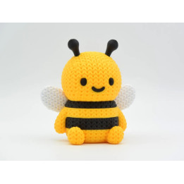 Figurine abeille tricotée multicolore