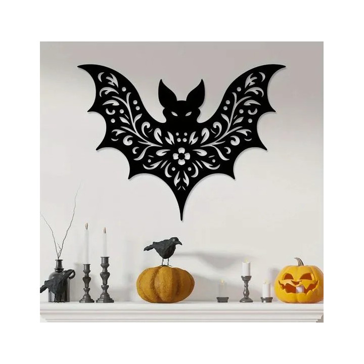 Déco murale Halloween chauve