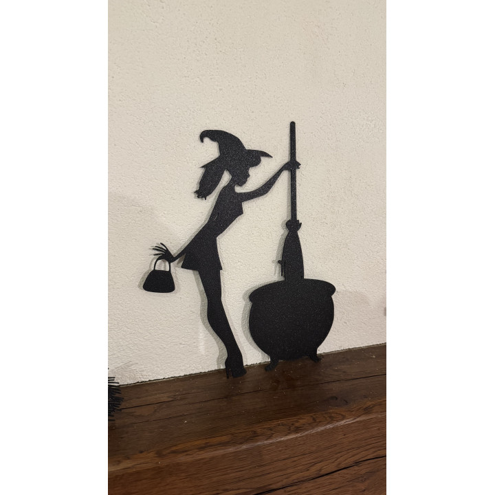 Déco murale Halloween sorcière sexy