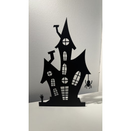 Décoration Maison Hantée Halloween avec Pied Intégré