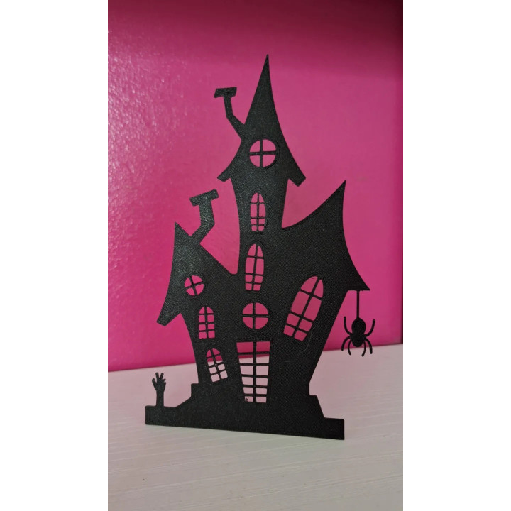 Décoration Maison Hantée Halloween avec Pied Intégré